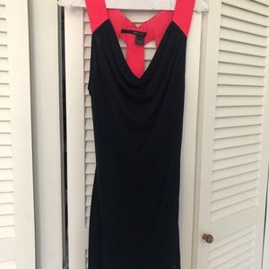Jay Godfrey mini dress navy/hot pink size 2